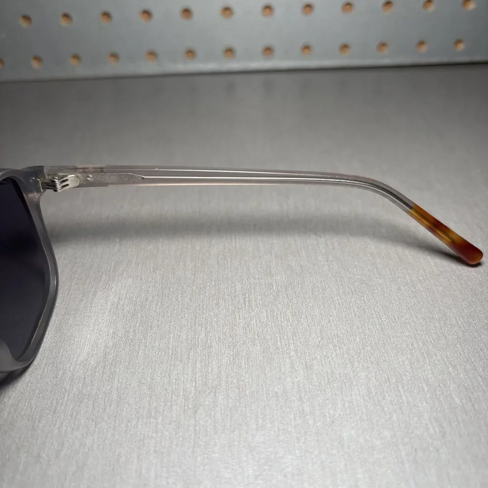 WMP Sunglasses Emerson Gray Silver Full Rim Square Polarized 100% UV Protection
